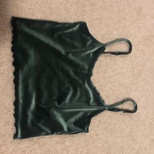 Green Abercrombie crop top